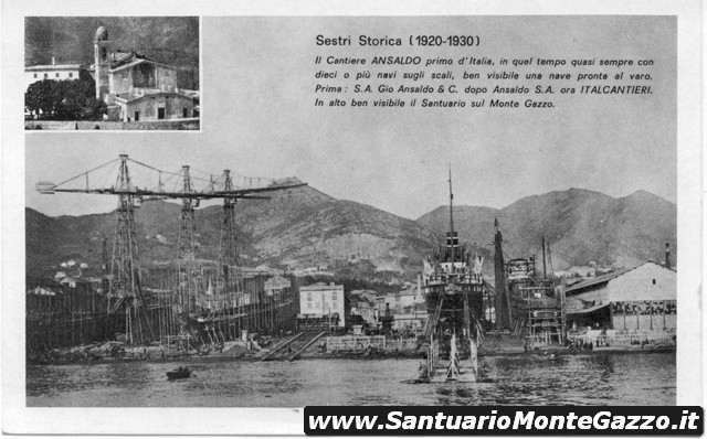 Santuario Monte Gazzo Sestri storica 1920-1930